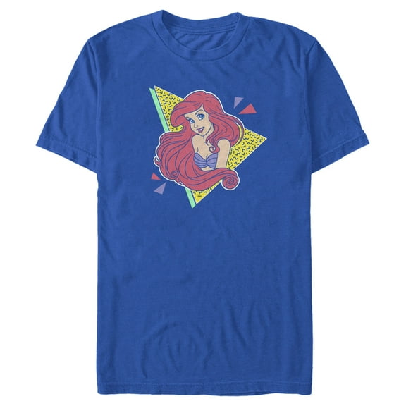 Men's The Little Mermaid Retro Ariel  Graphic Tee Royal Blue X Large