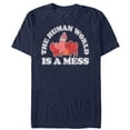 thumbnail image 1 of Men's The Little Mermaid Sebastian Mess Graphic Tee Navy Blue Small, 1 of 5