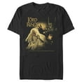 thumbnail image 1 of Men's The Lord of the Rings Fellowship of the Ring Gandalf Frodo and Sauron Logo  Graphic Tee Black X Large, 1 of 5