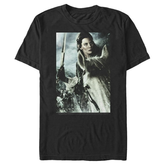 Men's The Lord of the Rings Fellowship of the Ring Arwen Poster Graphic Tee Black Medium