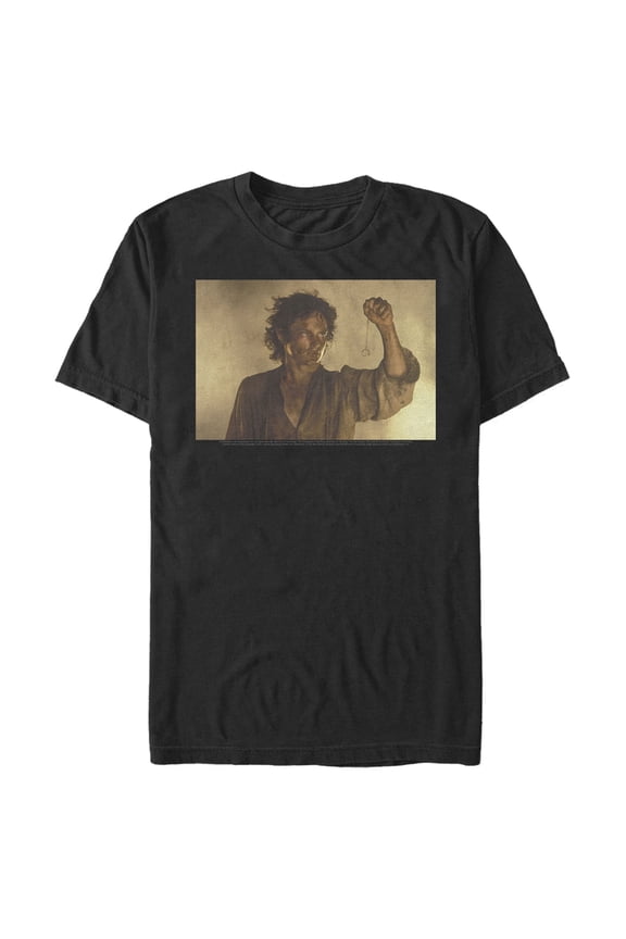 Men's The Lord of the Rings Fellowship of the Ring Frodo Last Look Graphic Tee Black 2X Large