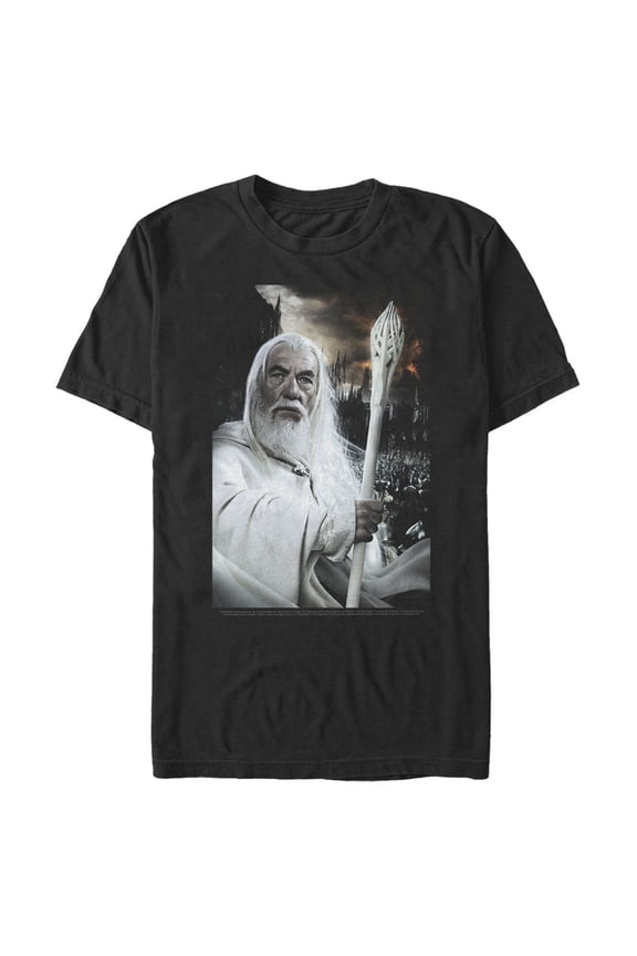 Men's The Lord of the Rings Fellowship of the Ring Gandalf Portrait Graphic Tee Black 2X Large
