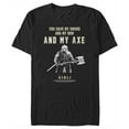 thumbnail image 1 of Men's The Lord of the Rings Fellowship of the Ring Gimli You Have My Sword and My Bow and My Axe Graphic Tee Black Large, 1 of 5