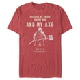 thumbnail image 1 of Men's The Lord of the Rings Fellowship of the Ring Gimli You Have My Sword and My Bow and My Axe Graphic Tee Red Heather 2X Large, 1 of 5