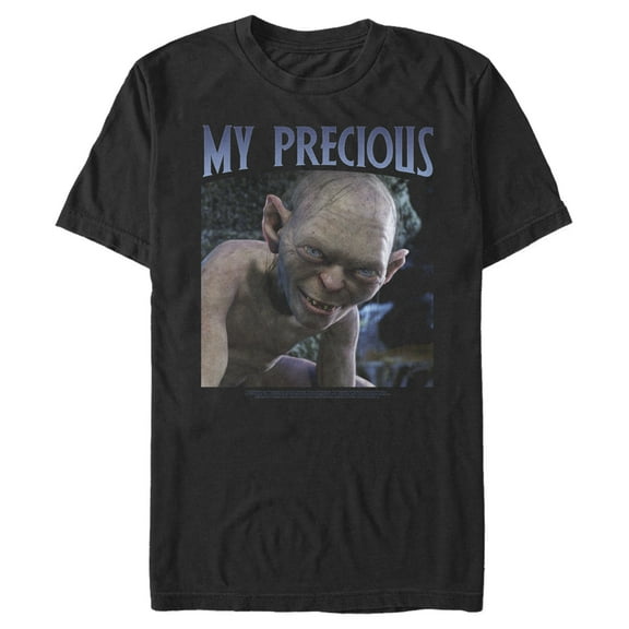 Men's The Lord of the Rings Fellowship of the Ring Gollum My Precious  Graphic Tee Black X Large