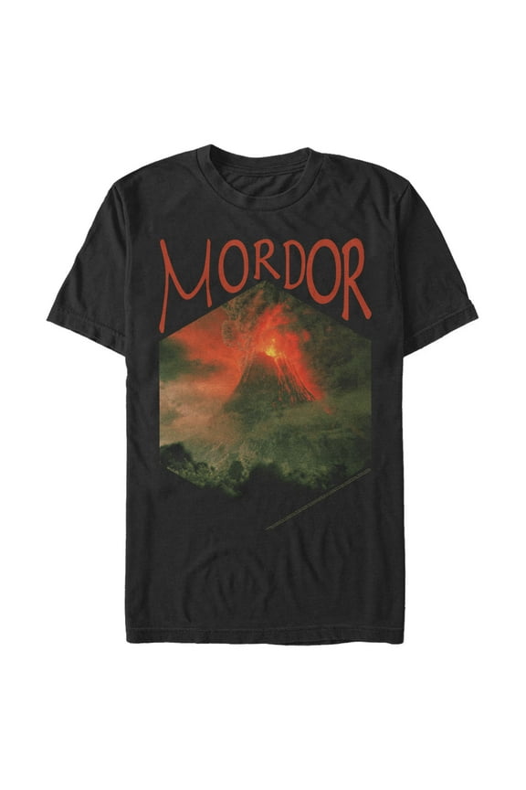 Men's The Lord of the Rings Fellowship of the Ring Mordor Mount Doom Graphic Tee Black X Large