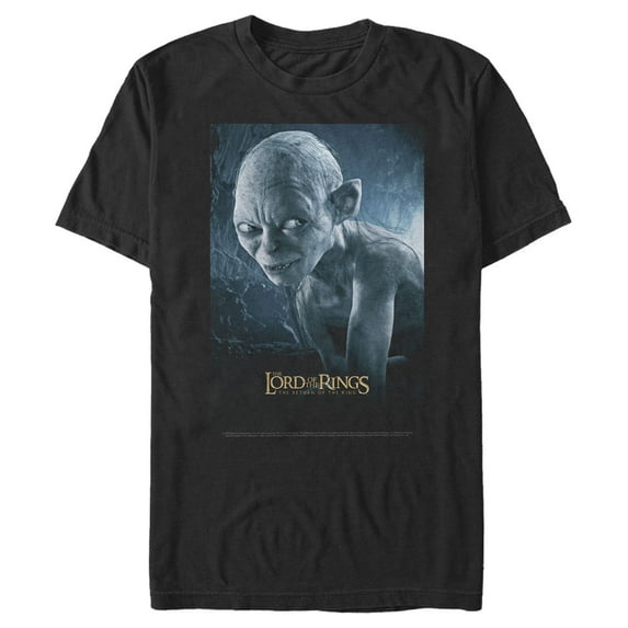 Men's The Lord of the Rings Return of the King Gollum Movie Poster  Graphic Tee Black 3X Large