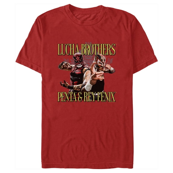 Men's The Lucha Brothers Penta & Rey Fenix Graphic Tee Red 2X Large