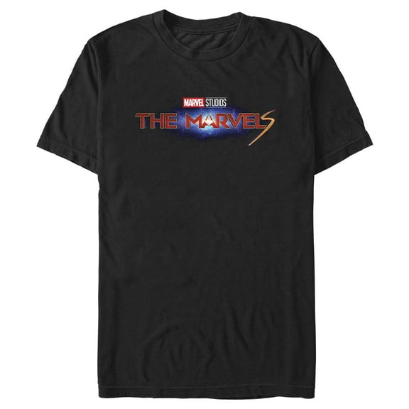 Men's The Marvels Movie Logo  Graphic Tee Black Large