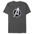 thumbnail image 1 of Men's The Marvels Silver Avengers Logo Graphic Tee Charcoal Heather Medium, 1 of 5