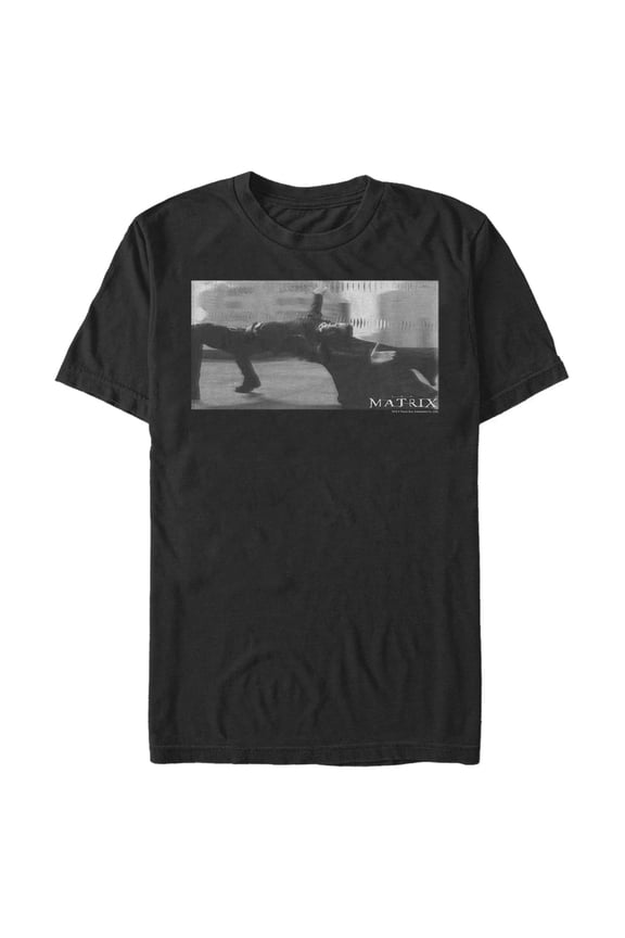 Men's The Matrix Bullet Dodge  Graphic Tee Black Medium