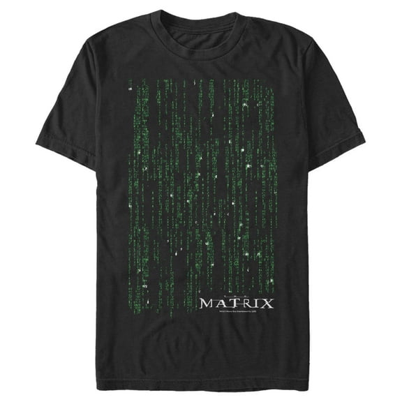 Men's The Matrix Encrypted  Graphic Tee Black Medium