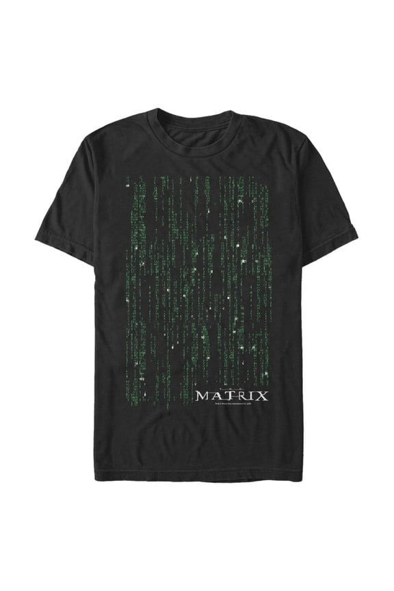 Men's The Matrix Encrypted Graphic Tee Black X Large