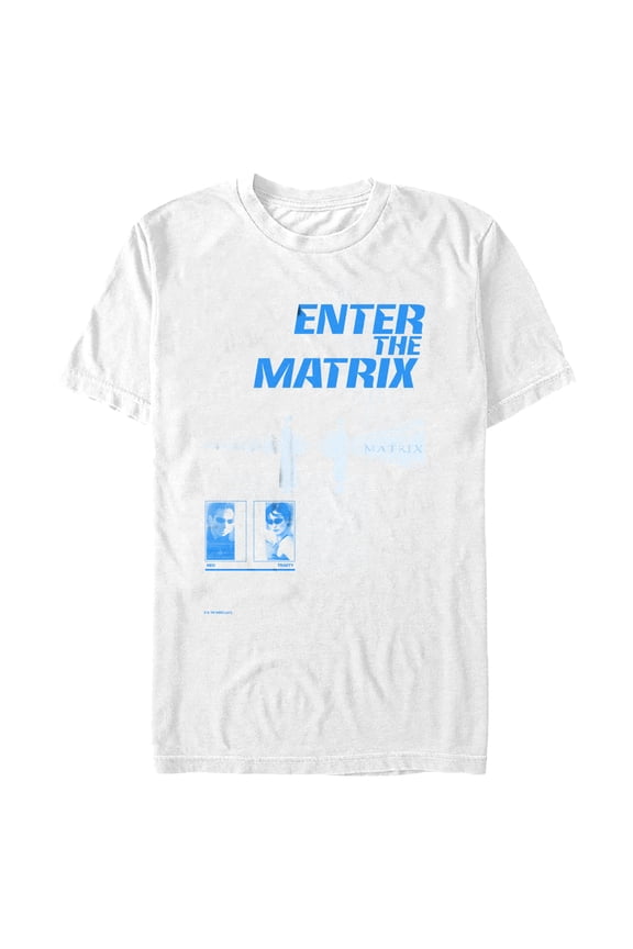 Men's The Matrix Enter the Matrix Graphic Tee White 2X Large