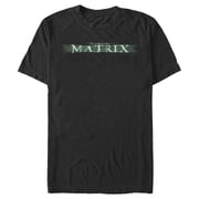 Mens The Matrix Movie Logo Graphic Tee Black 2X Large