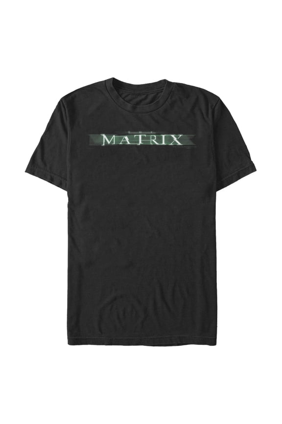 Men's The Matrix Movie Logo Graphic Tee Black Large