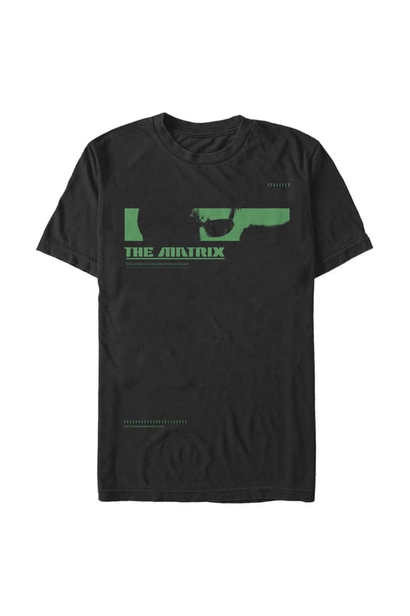 Men's The Matrix Neo Close Shot Graphic Tee Black Medium