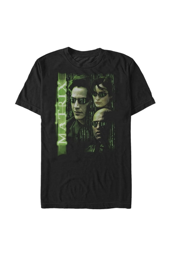 Men's The Matrix Poster Graphic Tee Black X Large