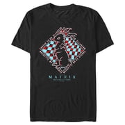 Mens The Matrix Resurrections Glitch Rabbit Graphic Tee Black Large