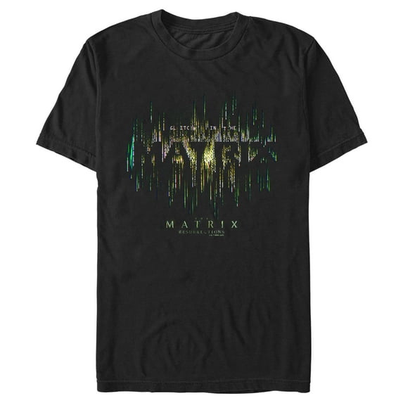 Men's The Matrix Resurrections Glitch in the Matrix Graphic Tee Black 2X Large