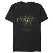 Mens The Matrix Resurrections Glitch in the Matrix Graphic Tee Black Large