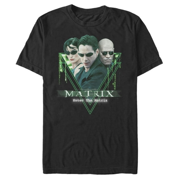 Men's The Matrix Trio  Graphic Tee Black X Large