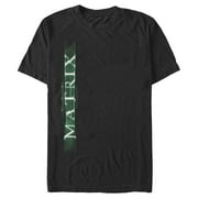 Mens The Matrix Vertical Logo Graphic Tee Black Medium