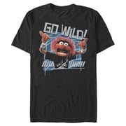 Mens The Muppets Animal Go Wild Graphic Tee Black X Large