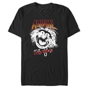 Men's The Muppets Animal Out of Control Graphic Tee Black X Large