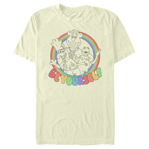 Men's The Muppets Be Yourself Graphic Tee Beige 3X Large