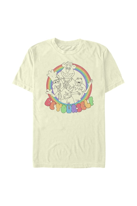 Men's The Muppets Be Yourself Graphic Tee Beige Medium