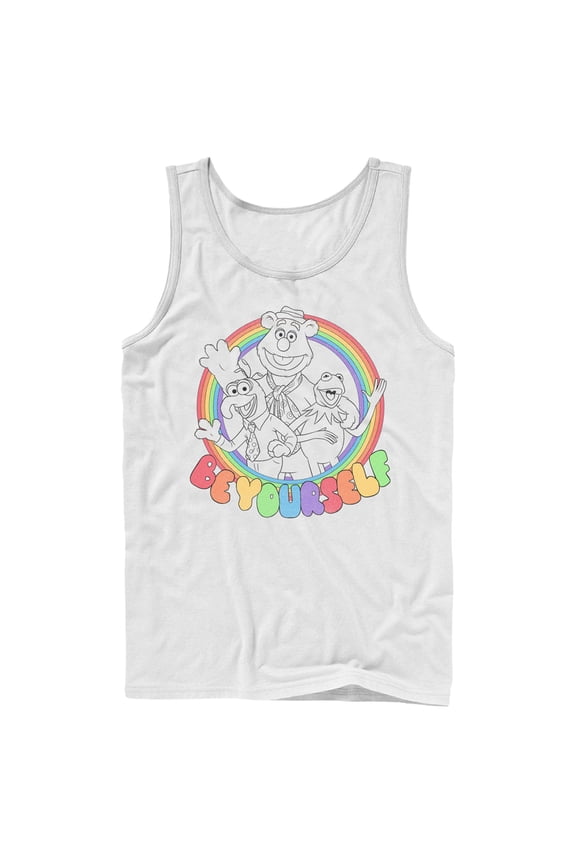 Men's The Muppets Be Yourself Tank Top White Large