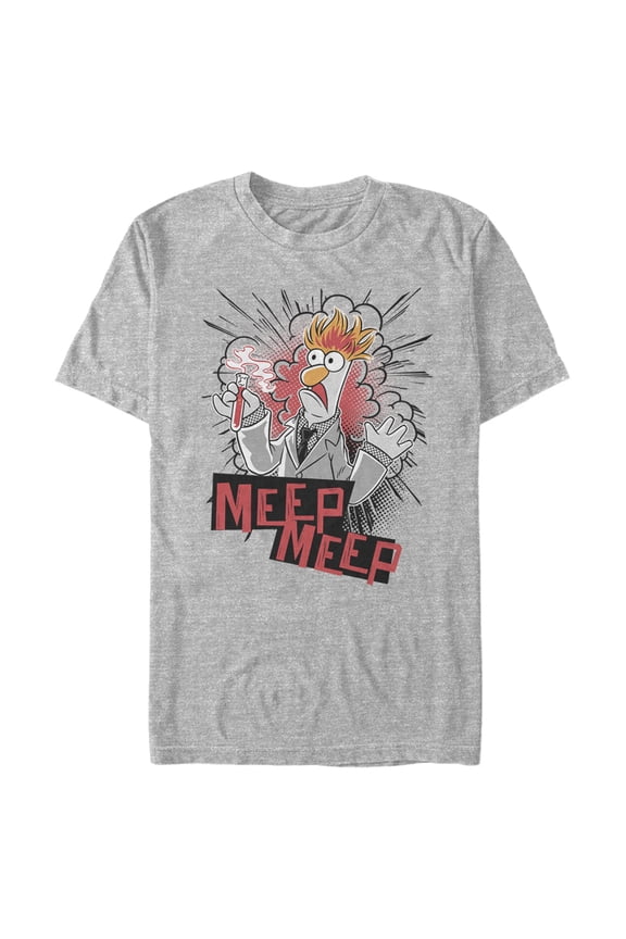 Men's The Muppets Beaker Meep Graphic Tee Athletic Heather Large