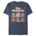 thumbnail image 1 of Men's The Muppets Boxed Characters Graphic Tee Navy Blue Heather 3X Large, 1 of 4