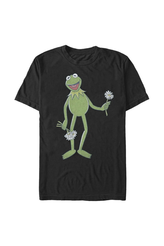 Men's The Muppets Flower Power  Graphic Tee Black Large