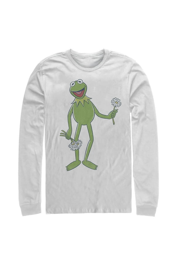 Men's The Muppets Flower Power  Long Sleeve Shirt White Medium