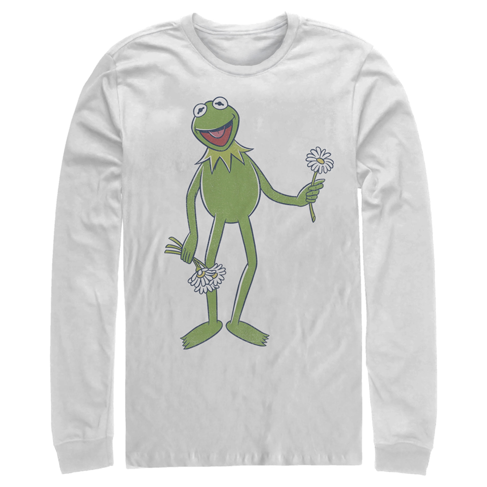 Men's The Muppets Flower Power Long Sleeve Shirt White X Large