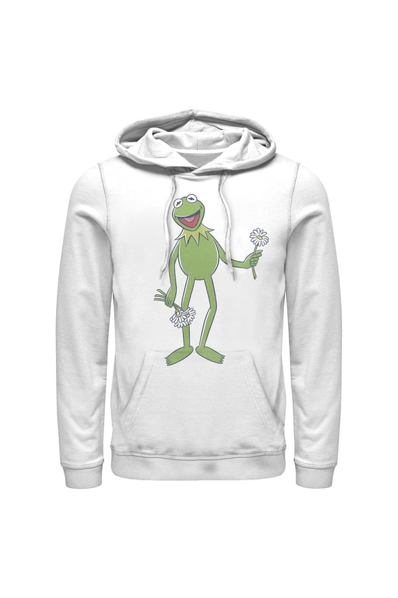 Men's The Muppets Flower Power Pull Over Hoodie White 3X Large