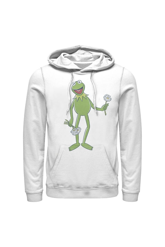 Men's The Muppets Flower Power Pull Over Hoodie White Small