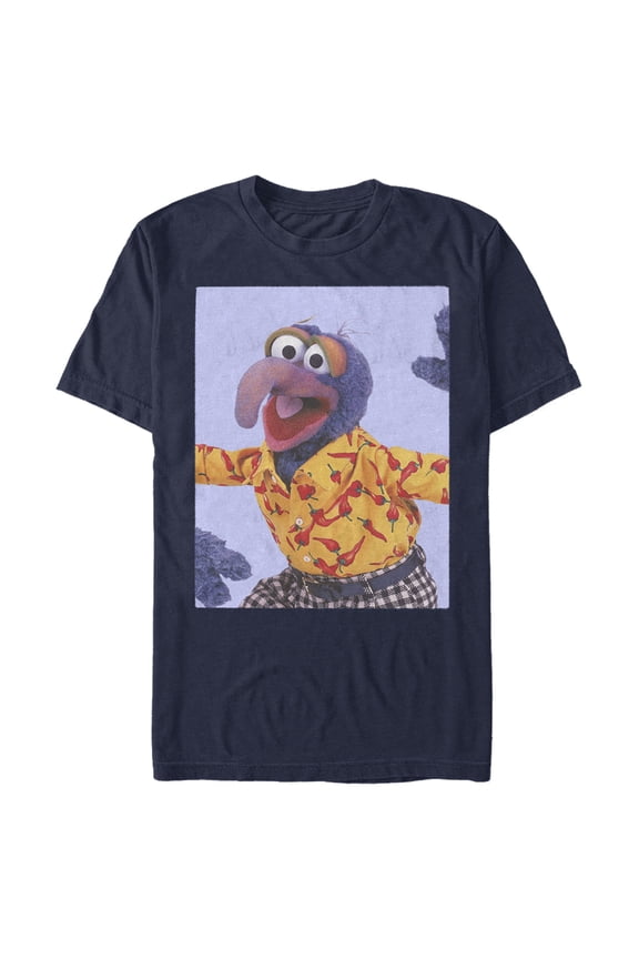 Men's The Muppets Gonzo Chili Peppers Graphic Tee Navy Blue Large