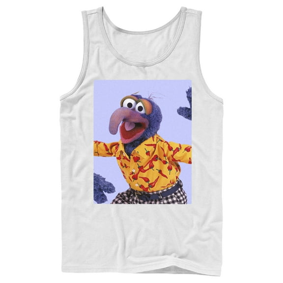 Men's The Muppets Gonzo Chili Peppers  Tank Top White 2X Large