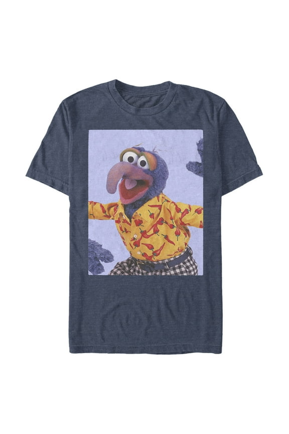 Men's The Muppets Gonzo Poster Graphic Tee Navy Blue Heather Large