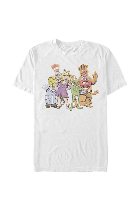 Men's The Muppets Group Shot Graphic Tee White 3X Large
