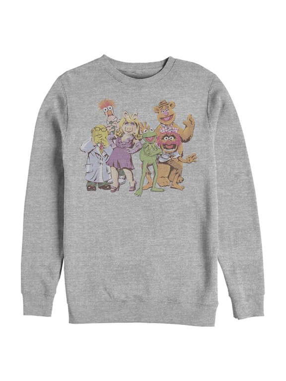 Men's The Muppets Group Shot Sweatshirt Athletic Heather Small