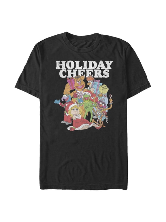 Men's The Muppets Holiday Cheers Graphic Tee Black Large