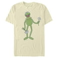 thumbnail image 1 of Men's The Muppets Kermit Flower Bouquet  Graphic Tee Beige 2X Large, 1 of 4