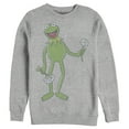thumbnail image 1 of Men's The Muppets Kermit Flower Bouquet  Sweatshirt Athletic Heather 3X Large, 1 of 4