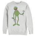thumbnail image 1 of Men's The Muppets Kermit Flower Bouquet  Sweatshirt White Medium, 1 of 4