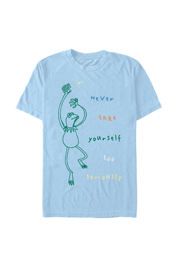 Men's The Muppets Kermit Serious Dance Graphic Tee Light Blue Small