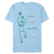 Mens The Muppets Kermit Serious Dance Graphic Tee Light Blue Small